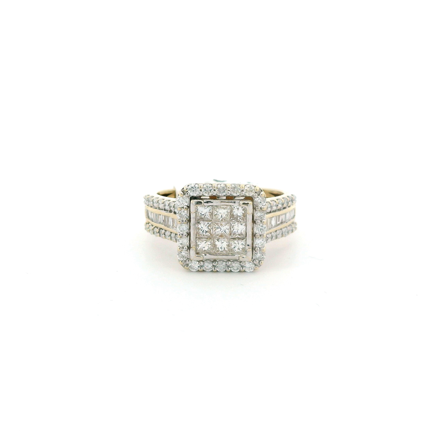 14K Yellow Gold Diamond Women's Ring -1.20ct