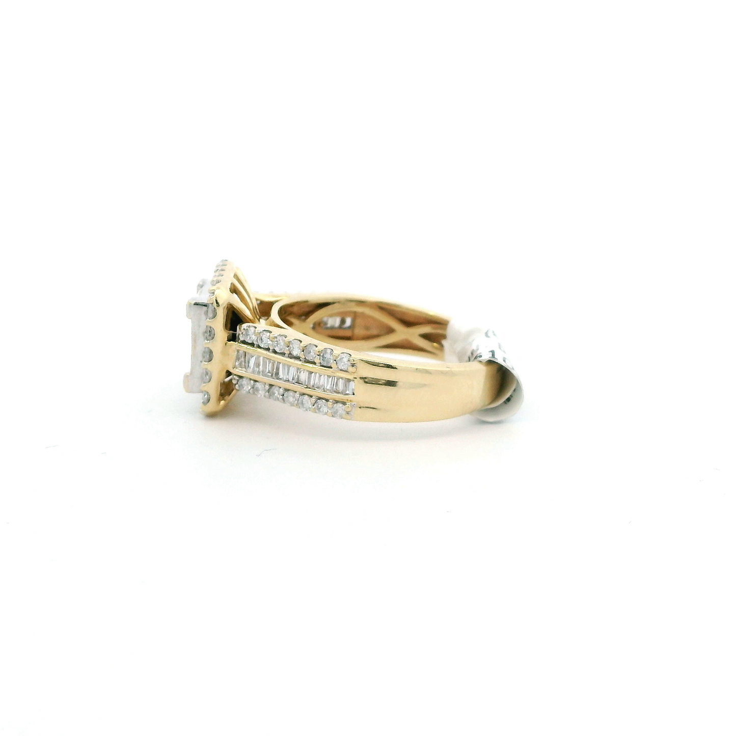 14K Yellow Gold Diamond Women's Ring -1.20ct
