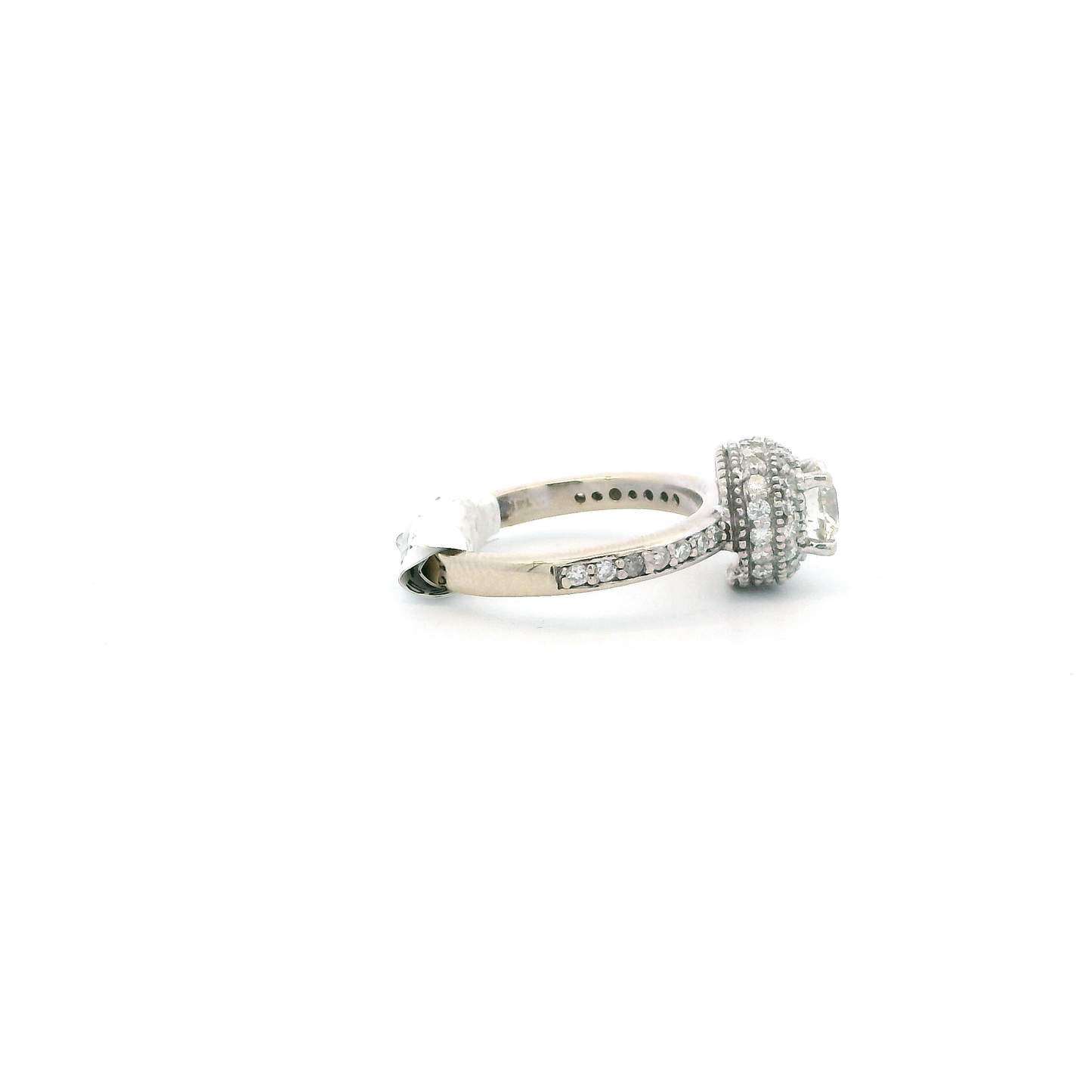 14K White Gold Diamond Women's Ring -1.48ct