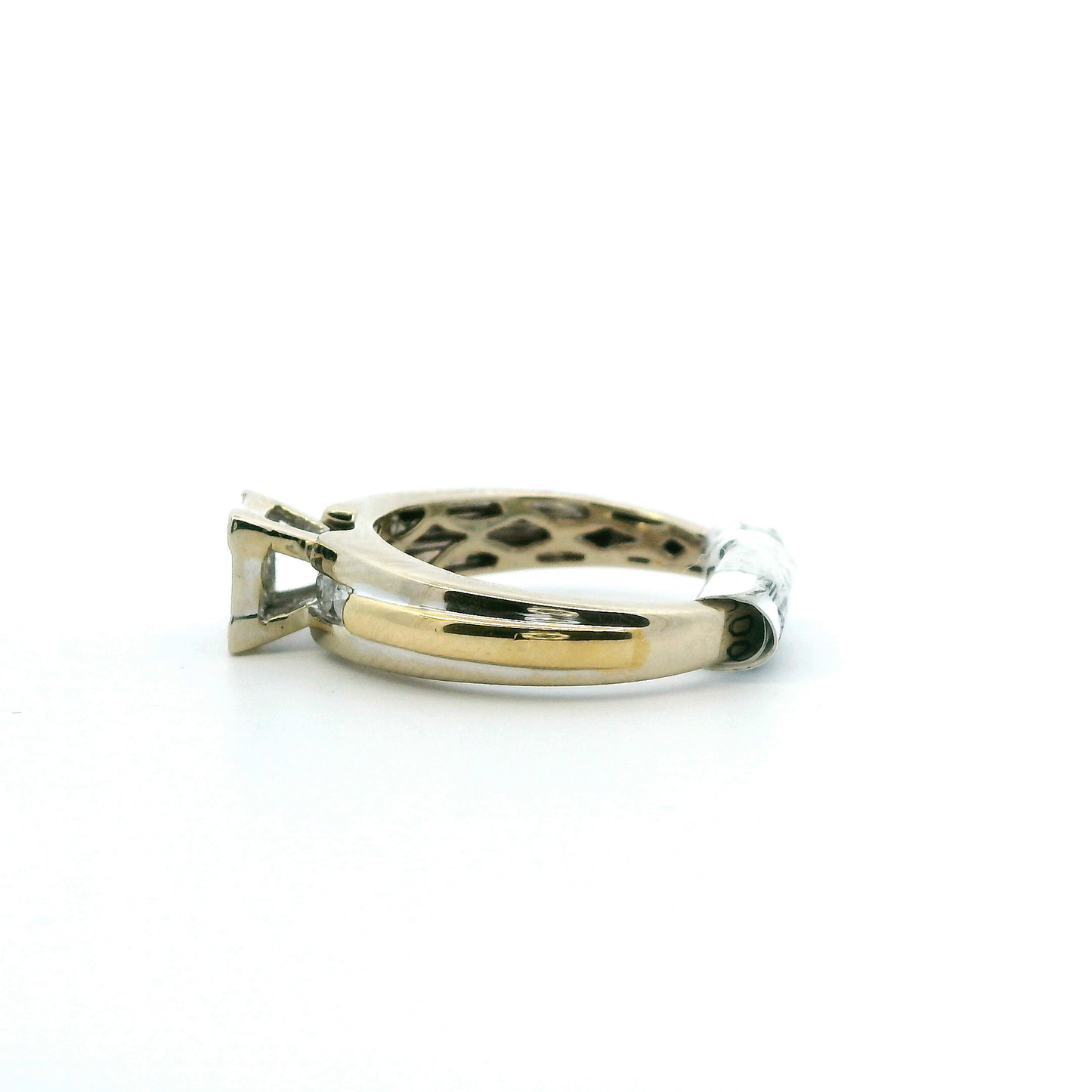 14K Yellow & White Gold Diamond Women's Ring -0.65ct