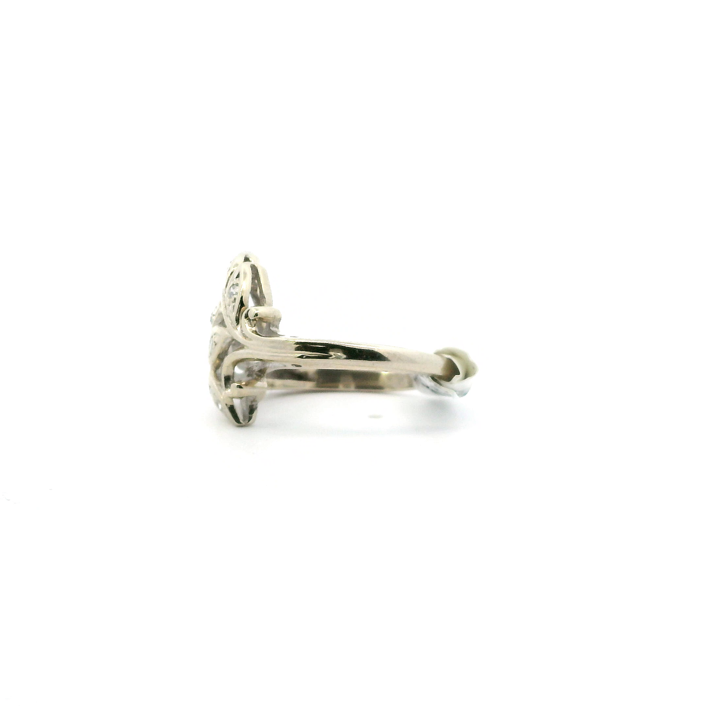 14K White Gold Diamond Women's Ring- 0.17ct
