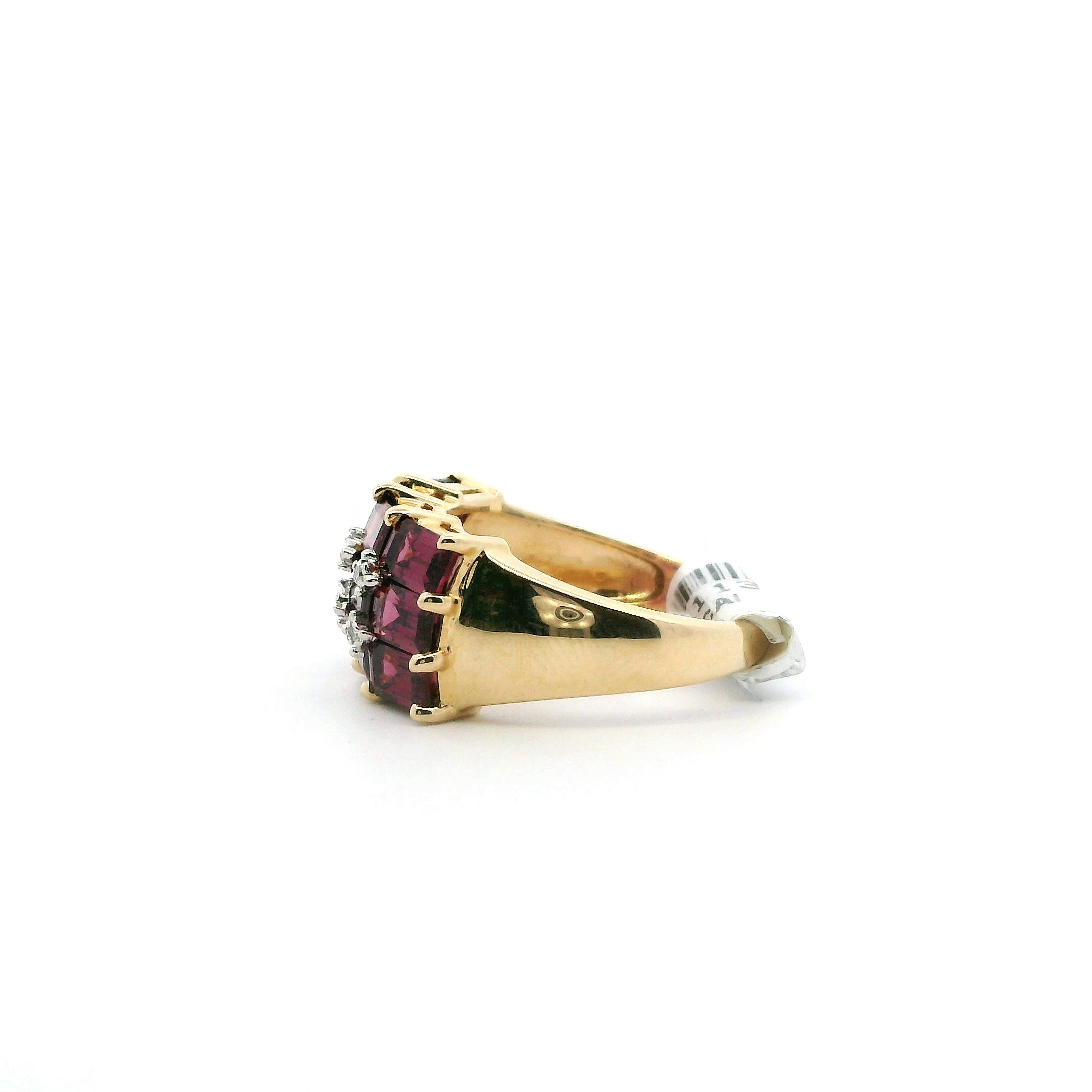 14K Yellow Gold Troumaline & Diamond Women's Ring - 0.03ct