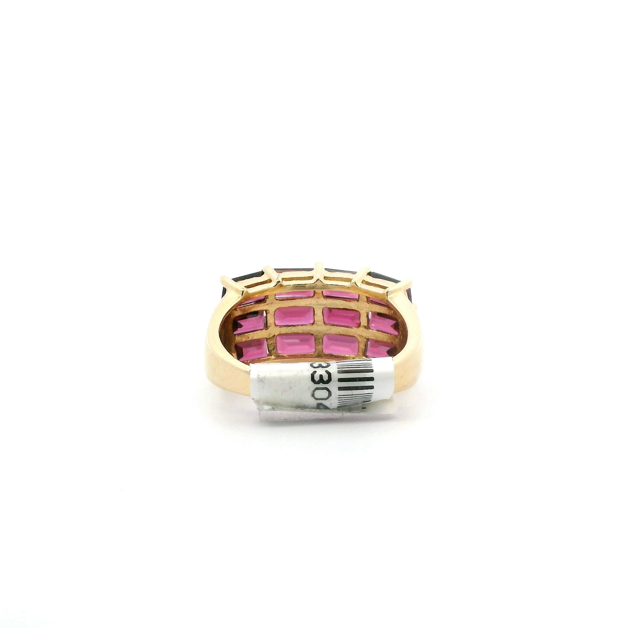 14K Yellow Gold Troumaline & Diamond Women's Ring - 0.03ct