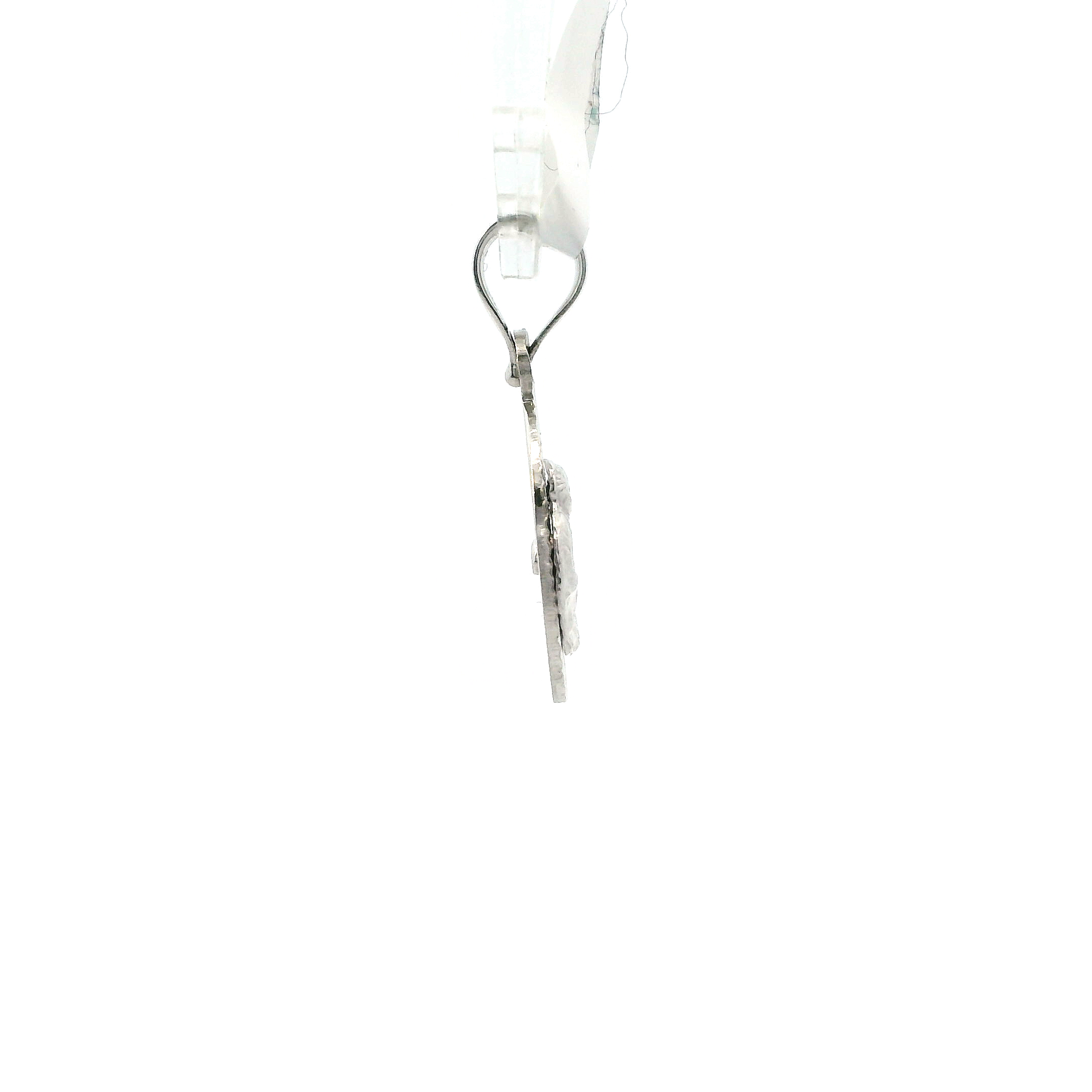 10K White Gold Religious Pendant