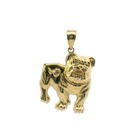 10K Yellow Gold Bull Dog Pendant
