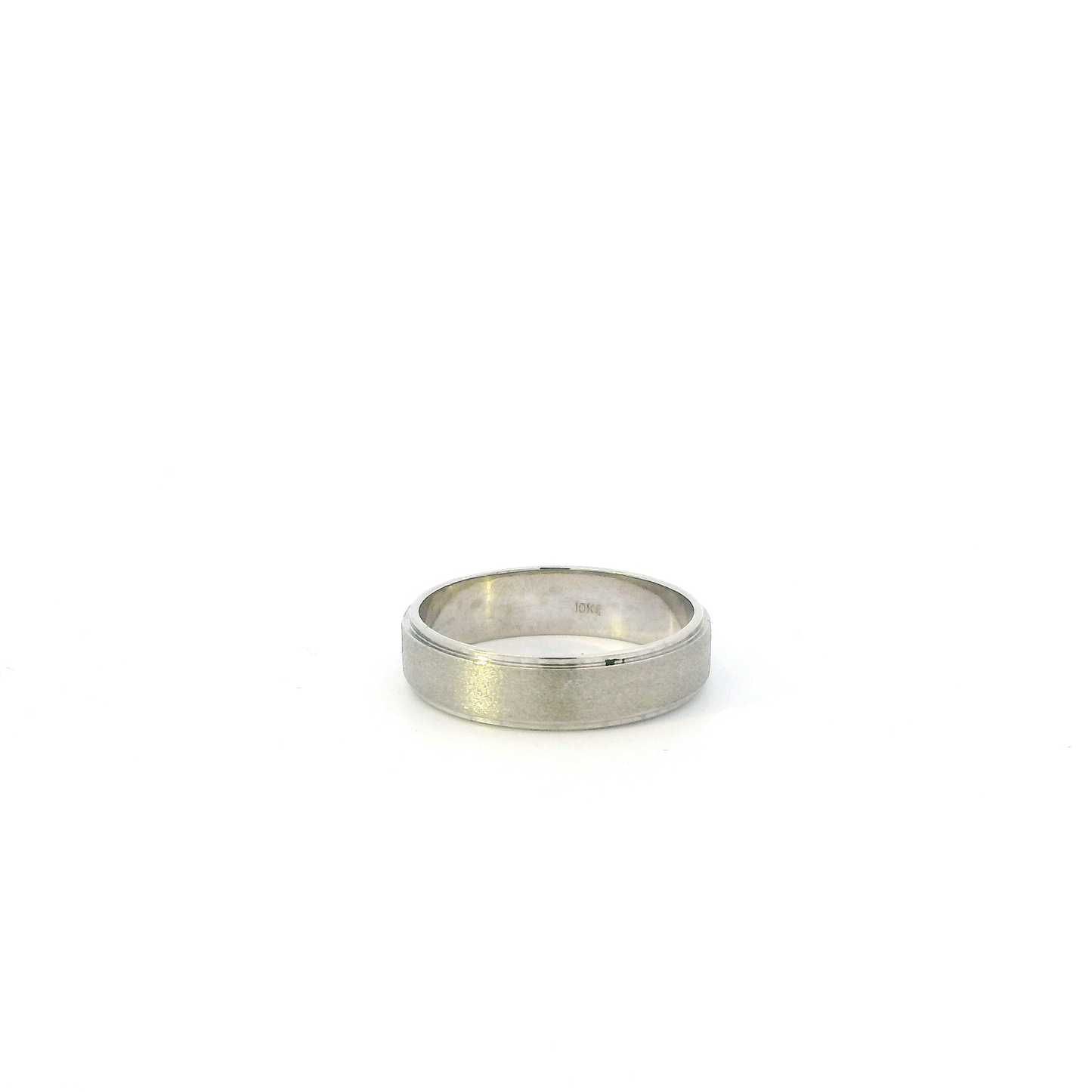 10K White Gold Matte Women's Band