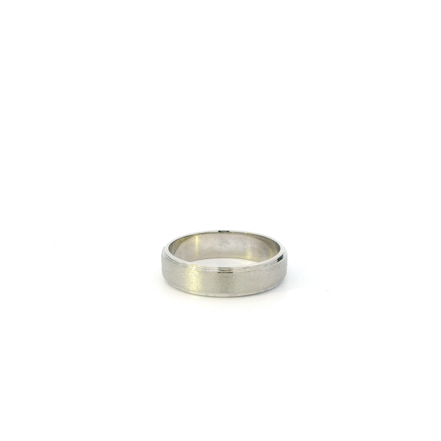 10K White Gold Matte Women's Band