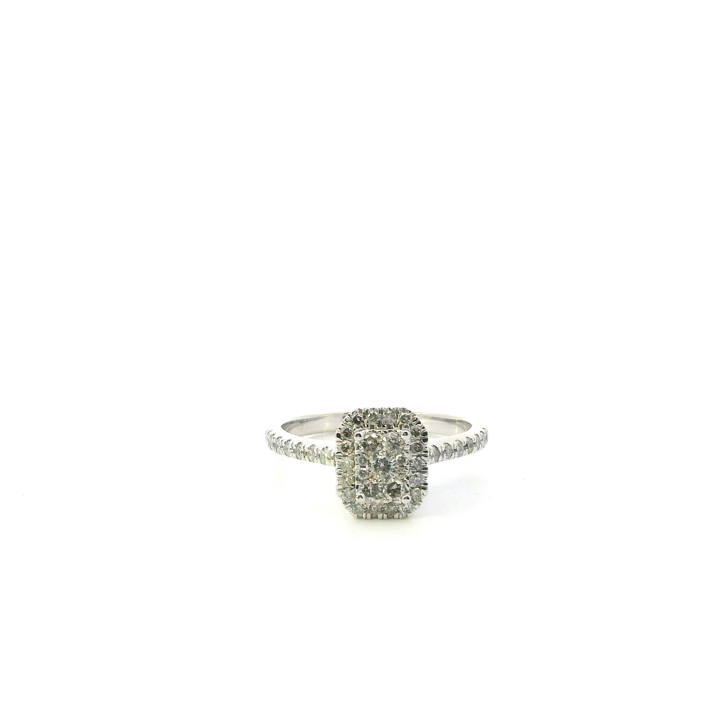 14K White Gold Diamond Women's Ring - 0.62ct