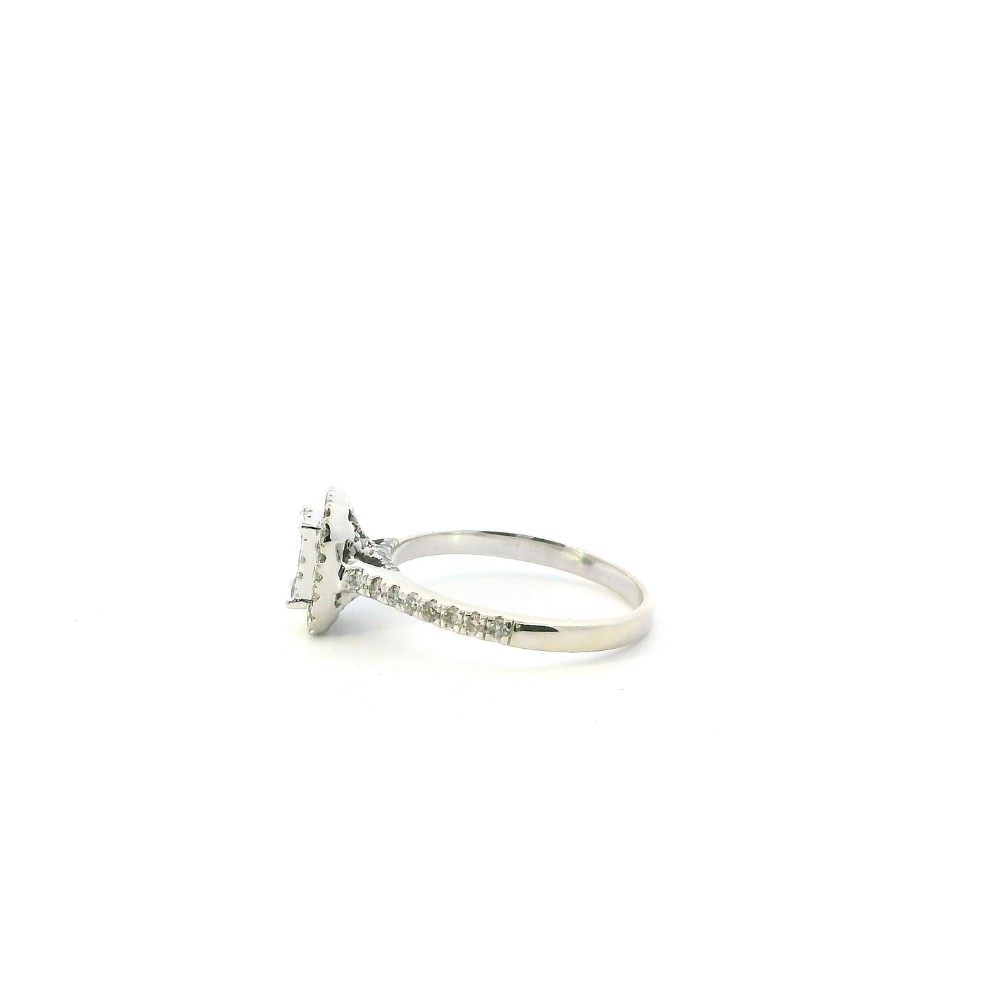 14K White Gold Diamond Women's Ring - 0.62ct