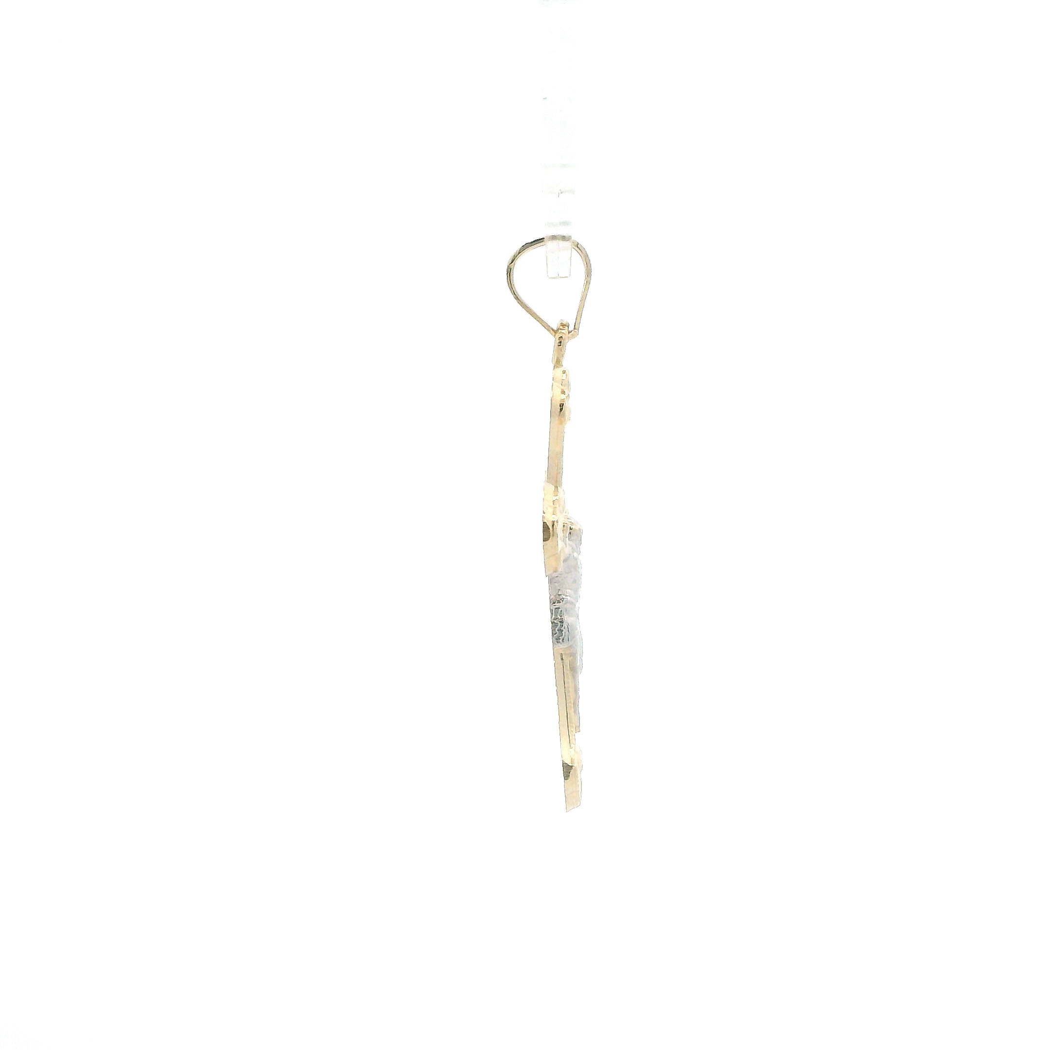 14K Yellow & White Gold Crucifix Pendant