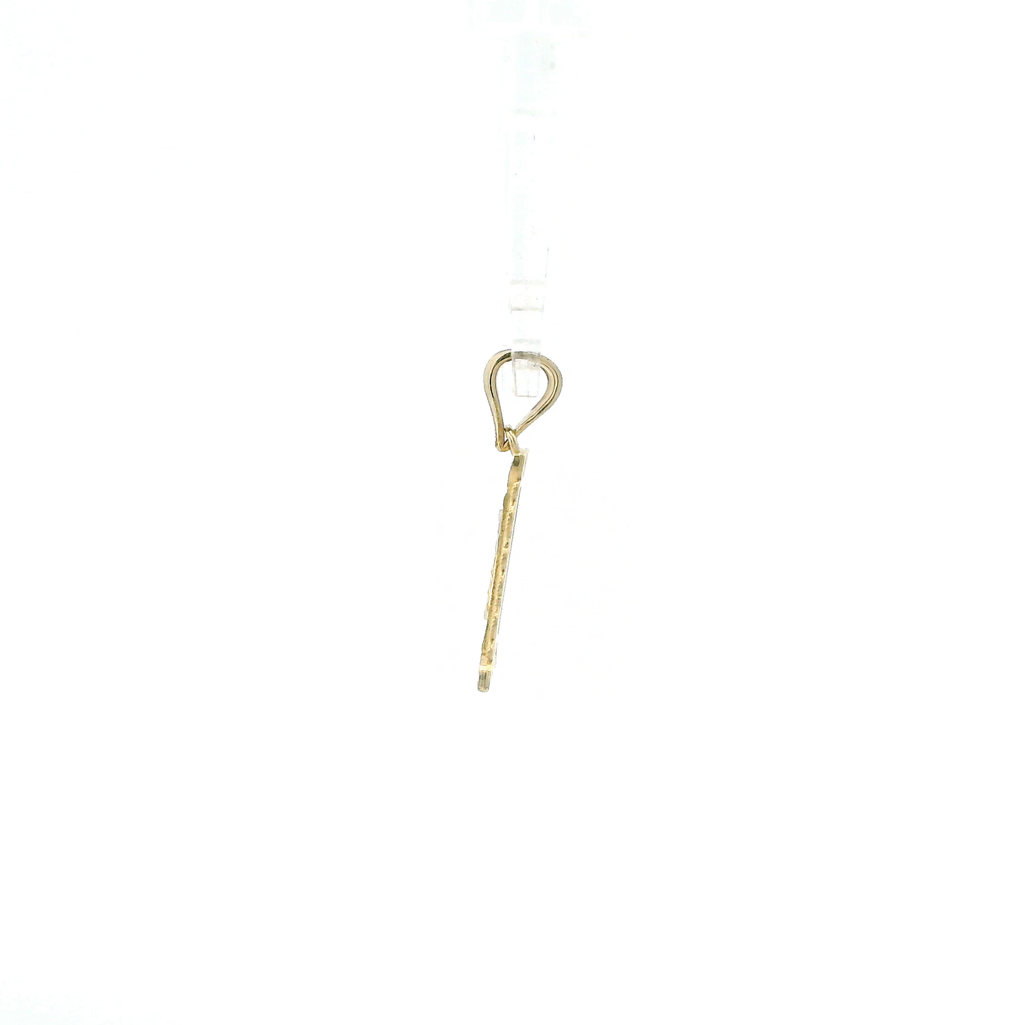 10K Yellow & White Gold Rectangle Filigree Letter "K" Pendant