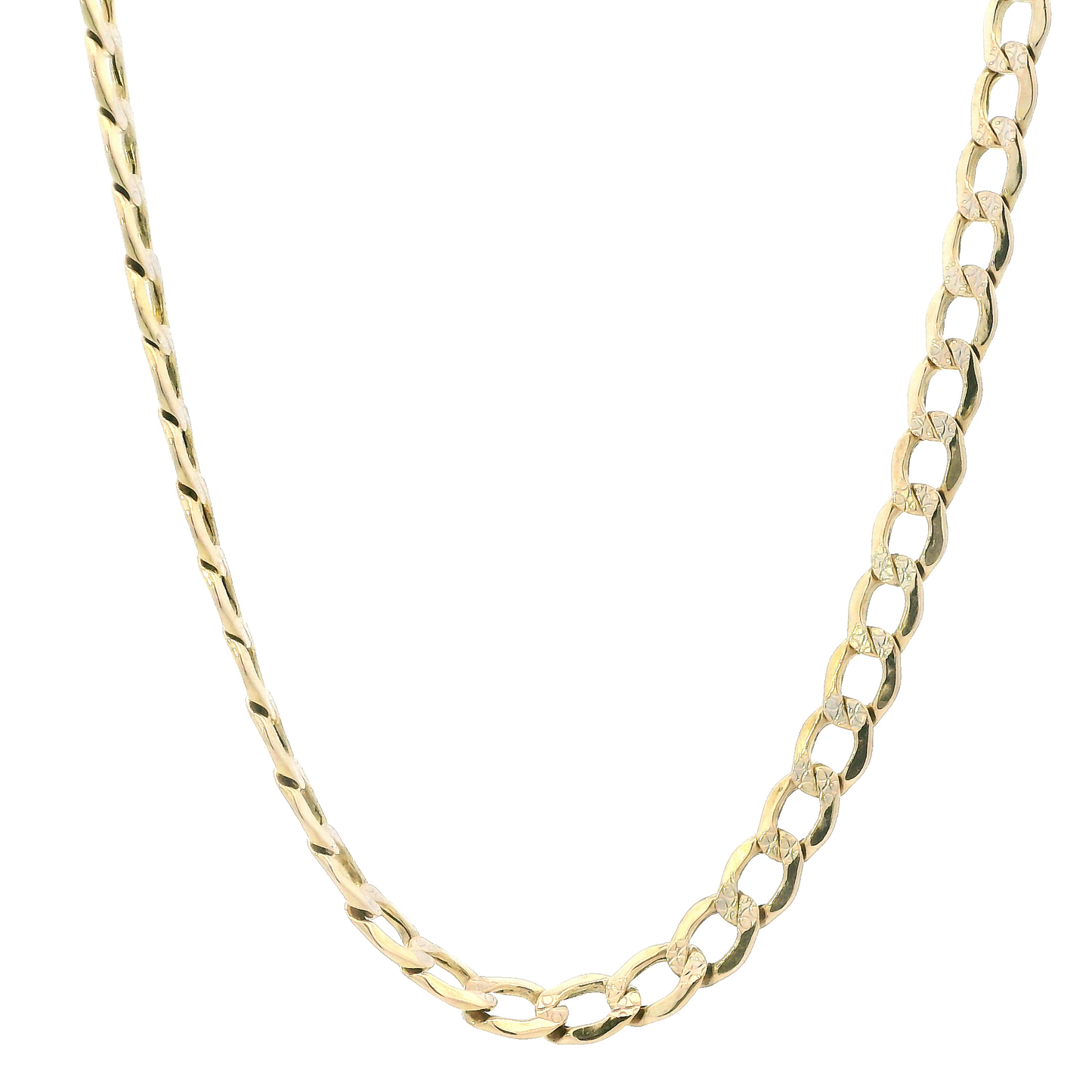 10K Yellow Gold 26.5" Hollow Curb Chain