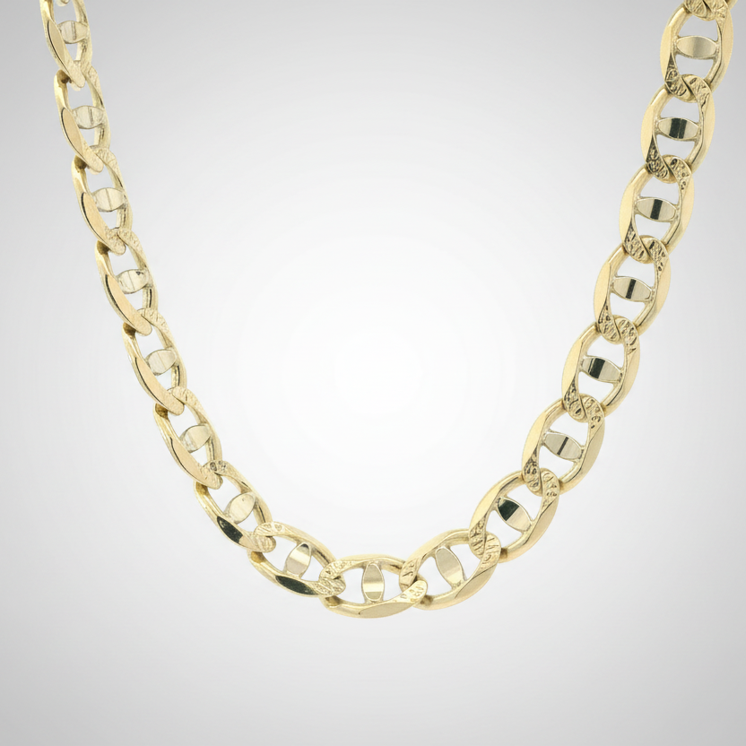 14K Yellow Gold 25" Mariner Chain (Clasp Welded Shut)