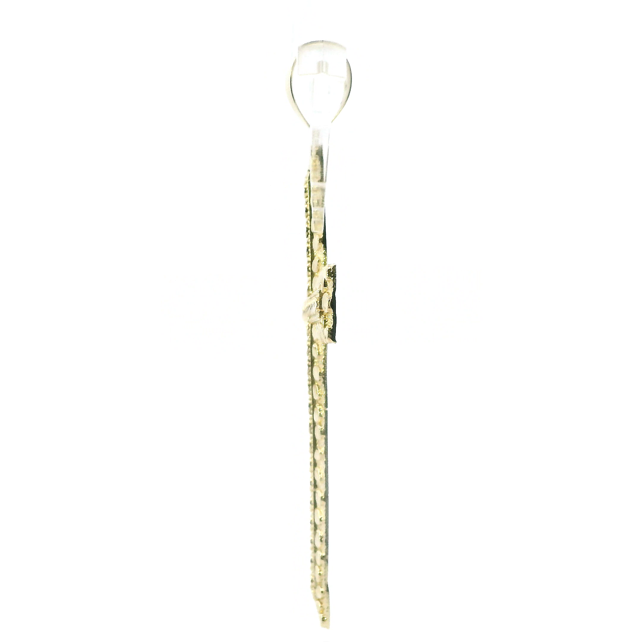 10K Yellow Gold Nugget Cross Pendant
