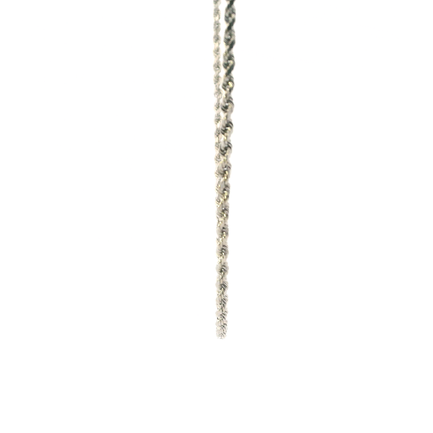 14K White Gold 20" Rope Chain