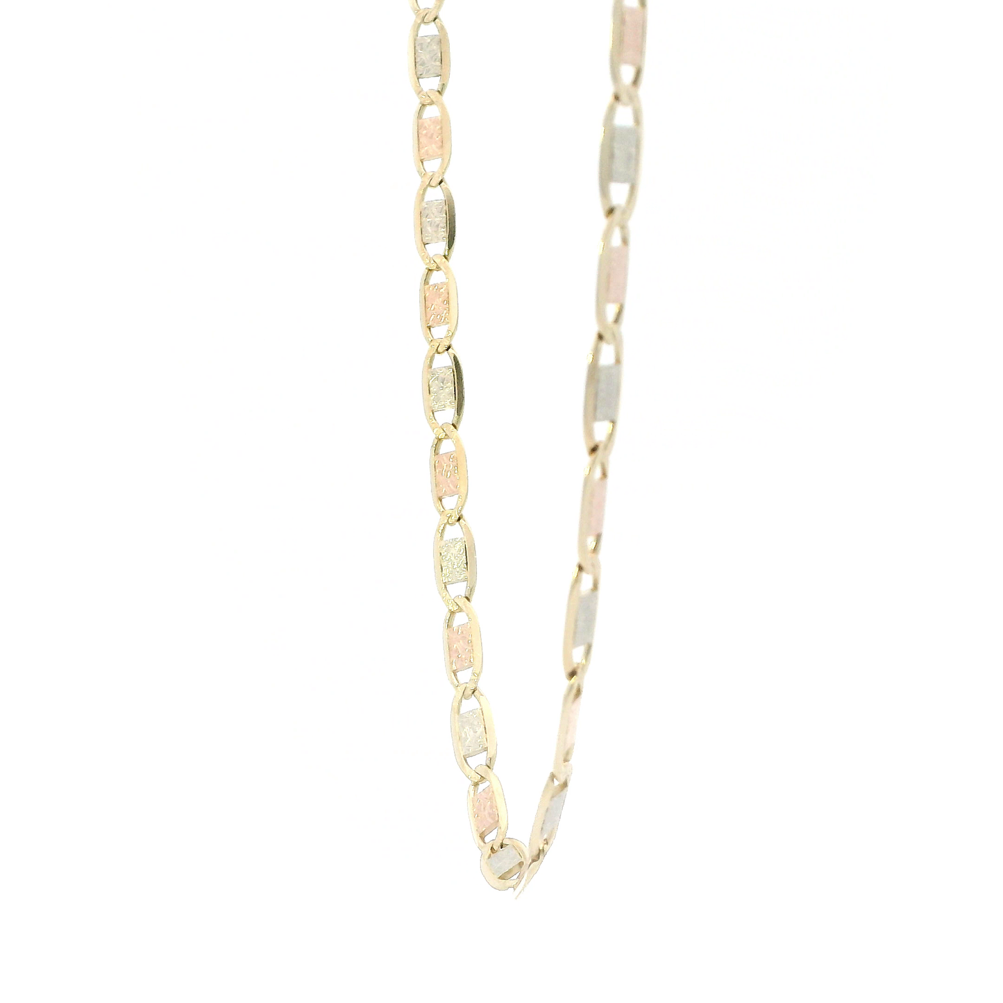 14K Tri Color Gold 24" Mariner Chain