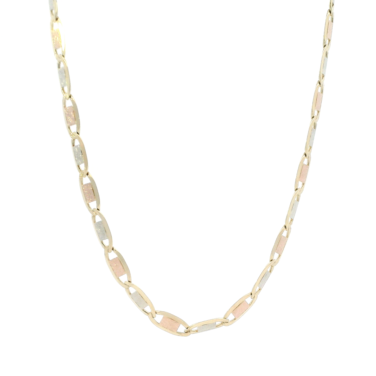 14K Tri Color Gold 24" Mariner Chain