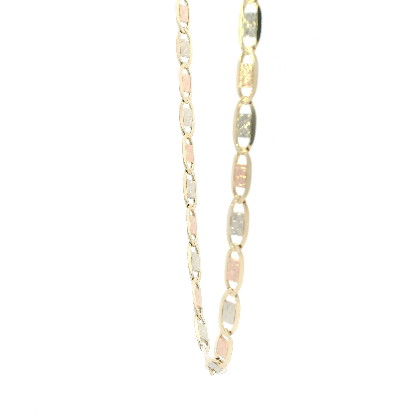 14K Tri Color Gold 24" Mariner Chain