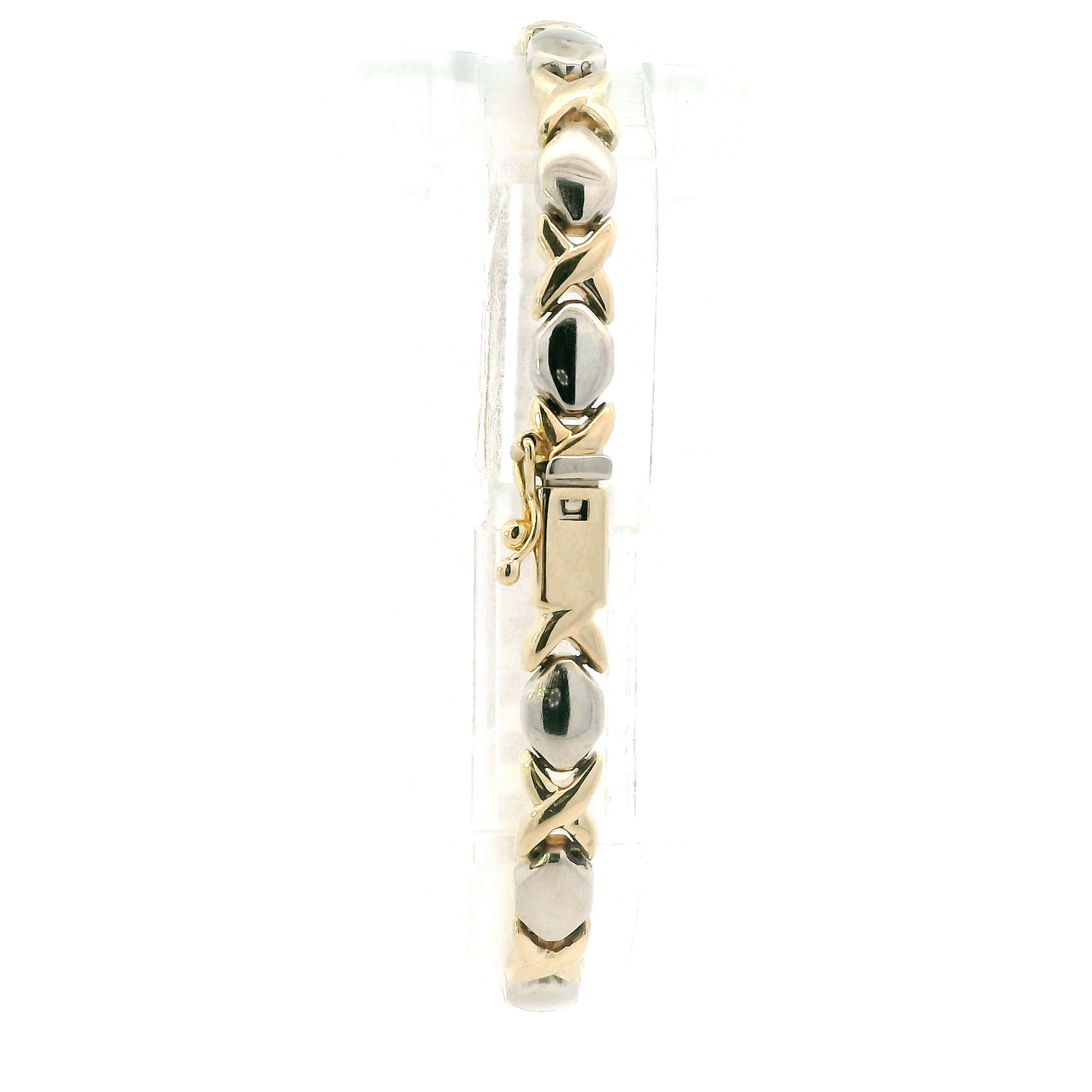 14K Yellow & White Gold "XO" Bracelet