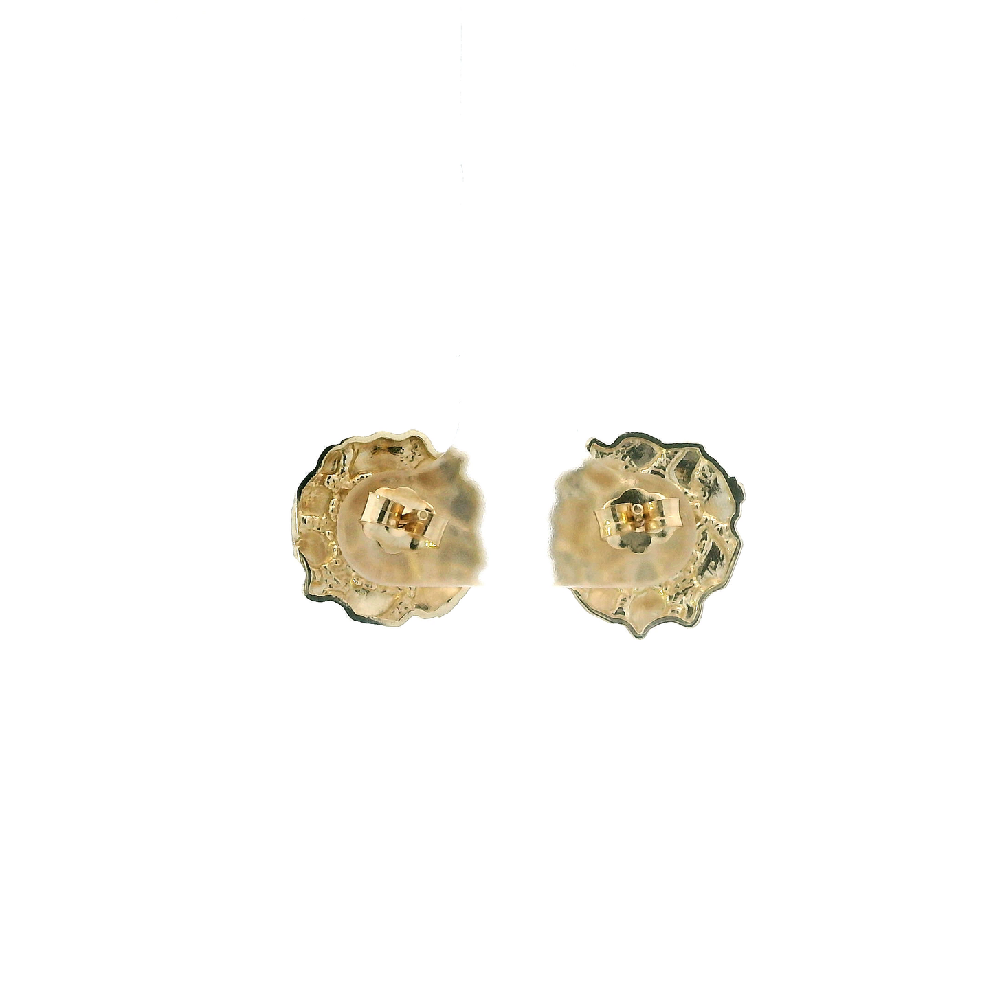10K Yellow Gold Nugget Stud Earrings