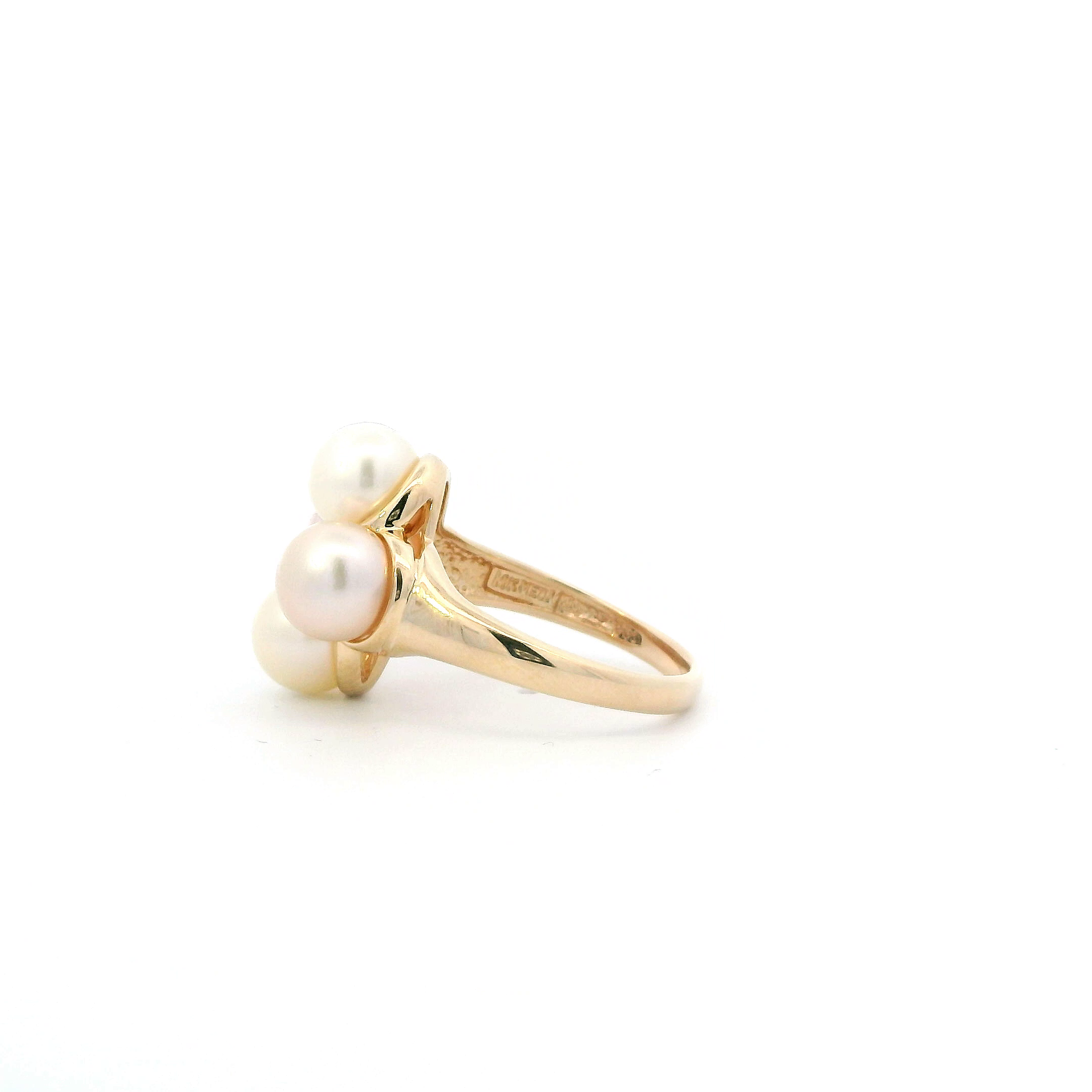 14K Yellow Gold Pearl Women's Ring