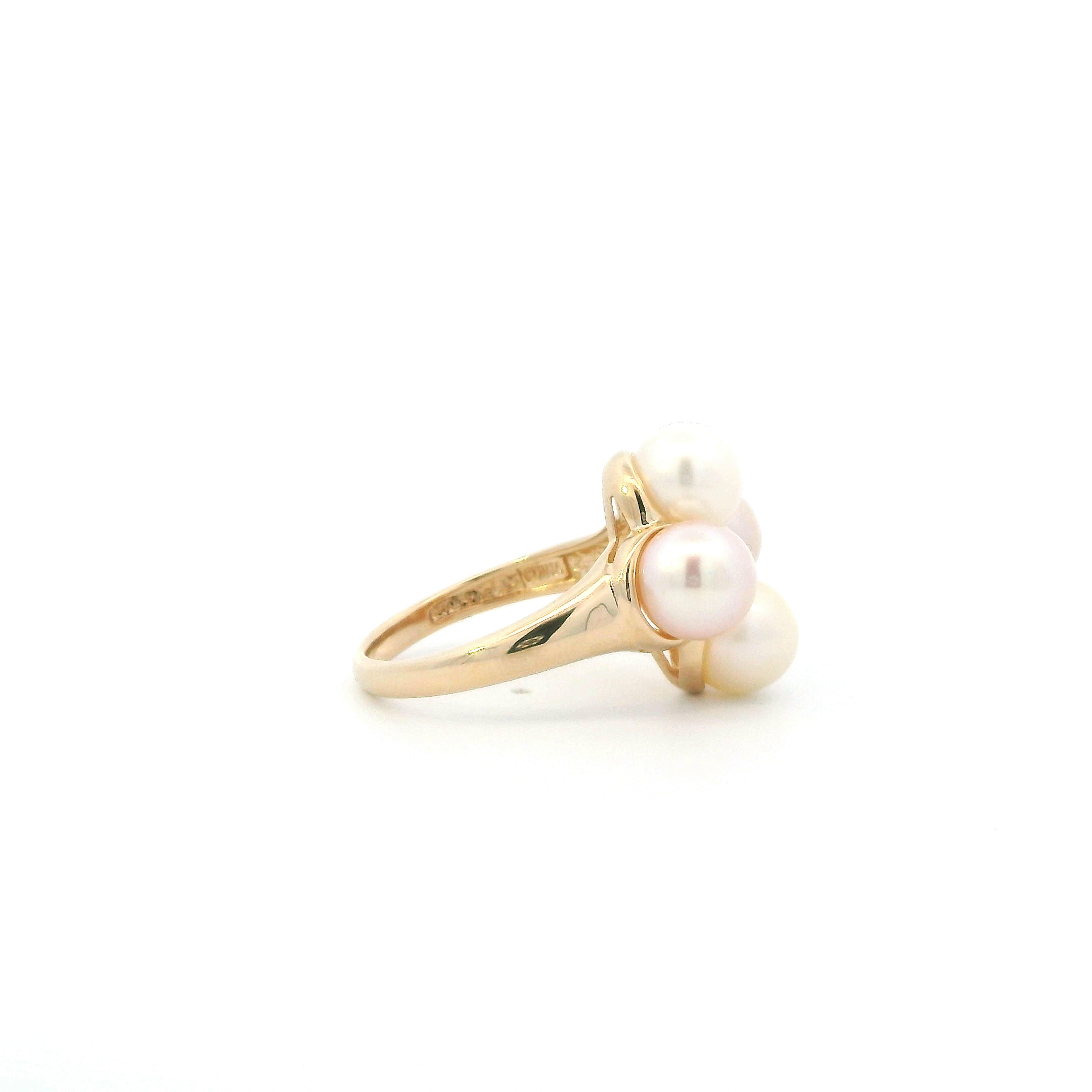 14K Yellow Gold Pearl Women's Ring