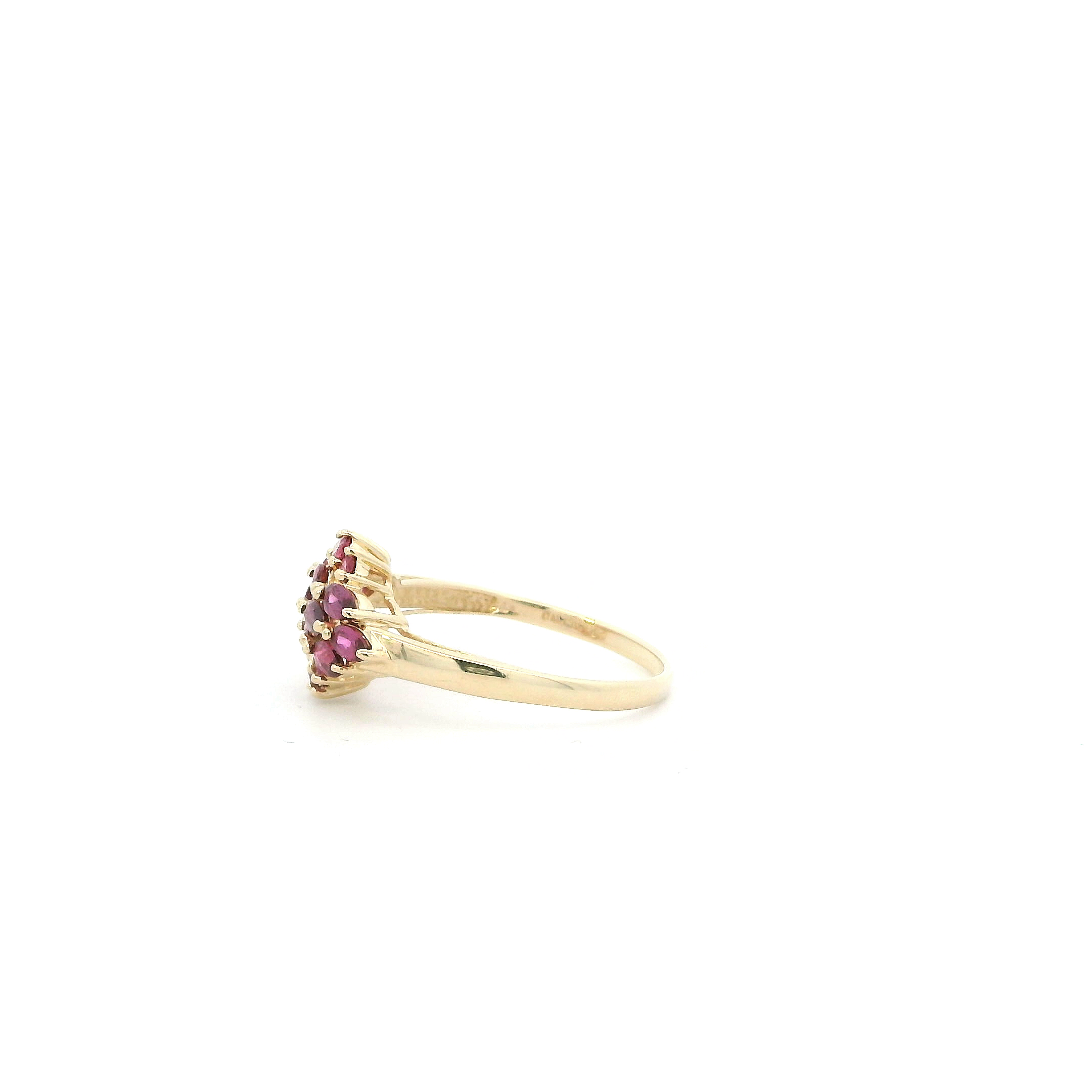 14K Yellow Gold Ruby Women's Ring