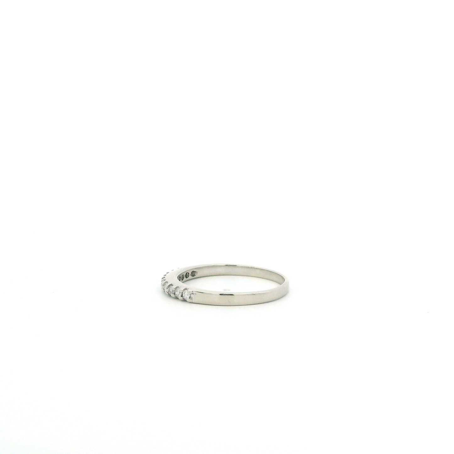 14K White Gold Diamond Women's Ring -0.17ct