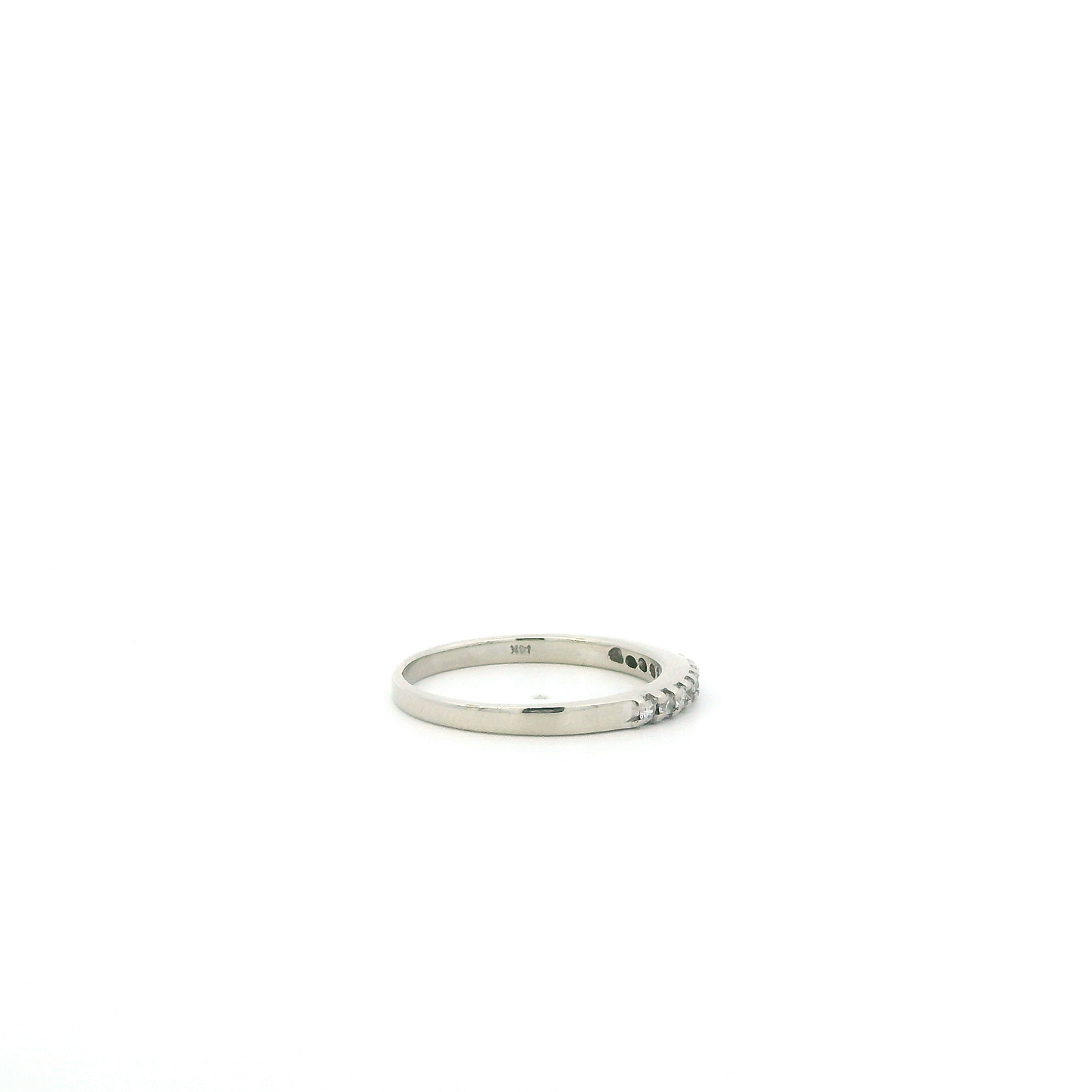 14K White Gold Diamond Women's Ring -0.17ct