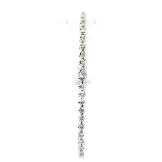 10K White Gold Diamond Tennis Bracelet -1.56ct