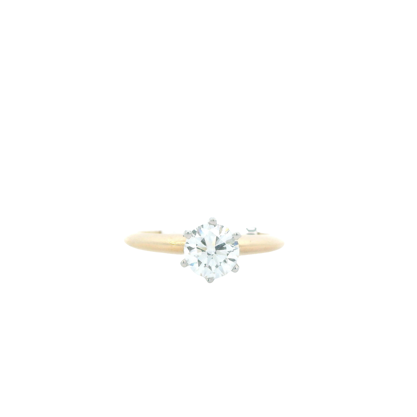 14K Yellow Gold Certified Lab Grown Solitaire Diamond Women's Ring - 0.90ct