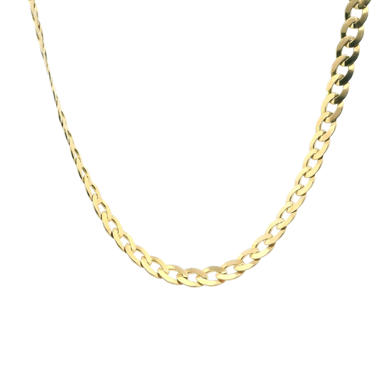 18K Yellow Gold 24" Fancy Curb Chain