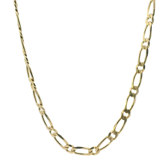 10K Yellow Gold 24" Figaro Chain