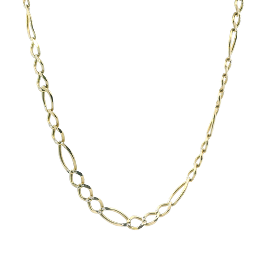 14K Yellow Gold 22" Figaro Chain