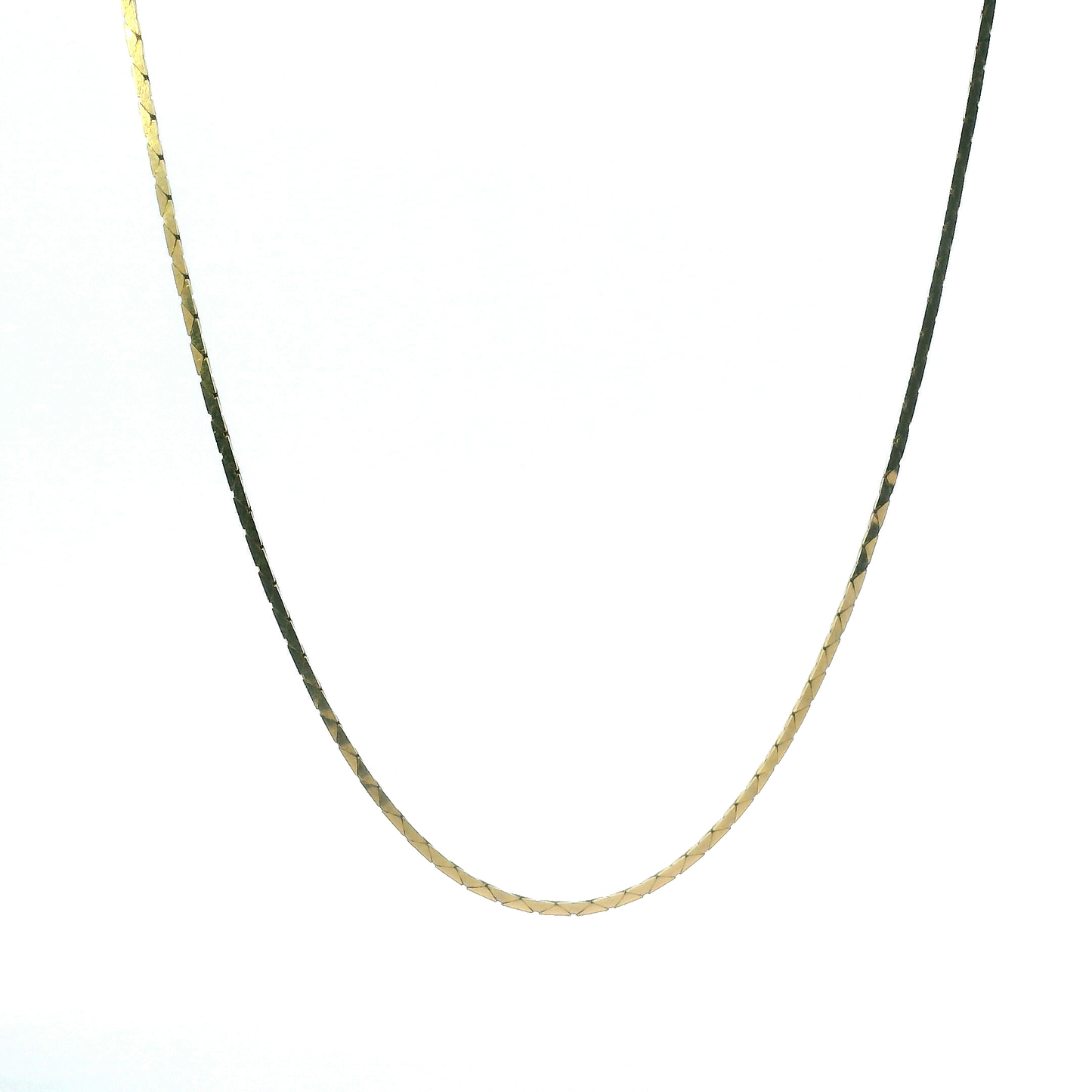 14K Yellow Gold 30" Triangle Linked Chain