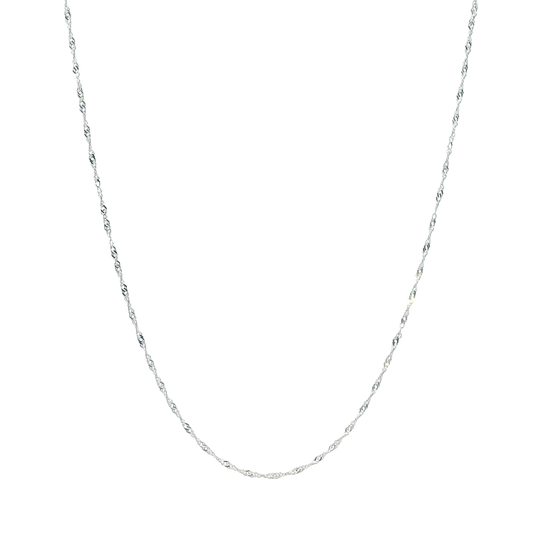 10K White Gold 18" Twisted Chain