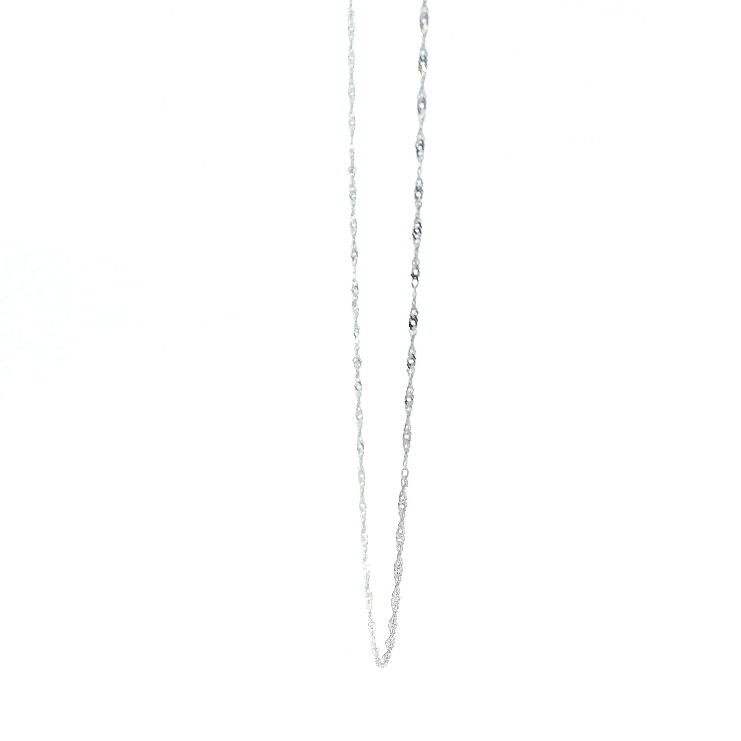10K White Gold 18" Twisted Chain