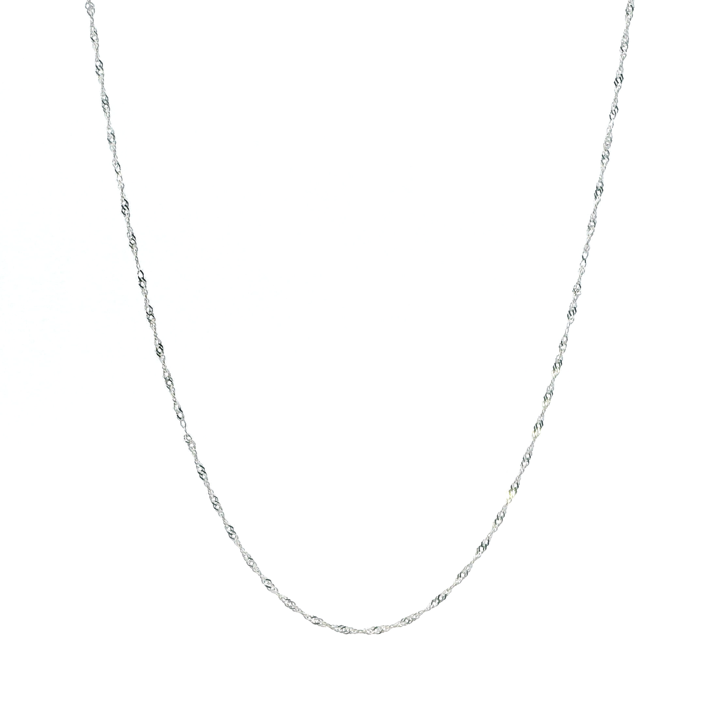 10K White Gold 18" Twisted Chain