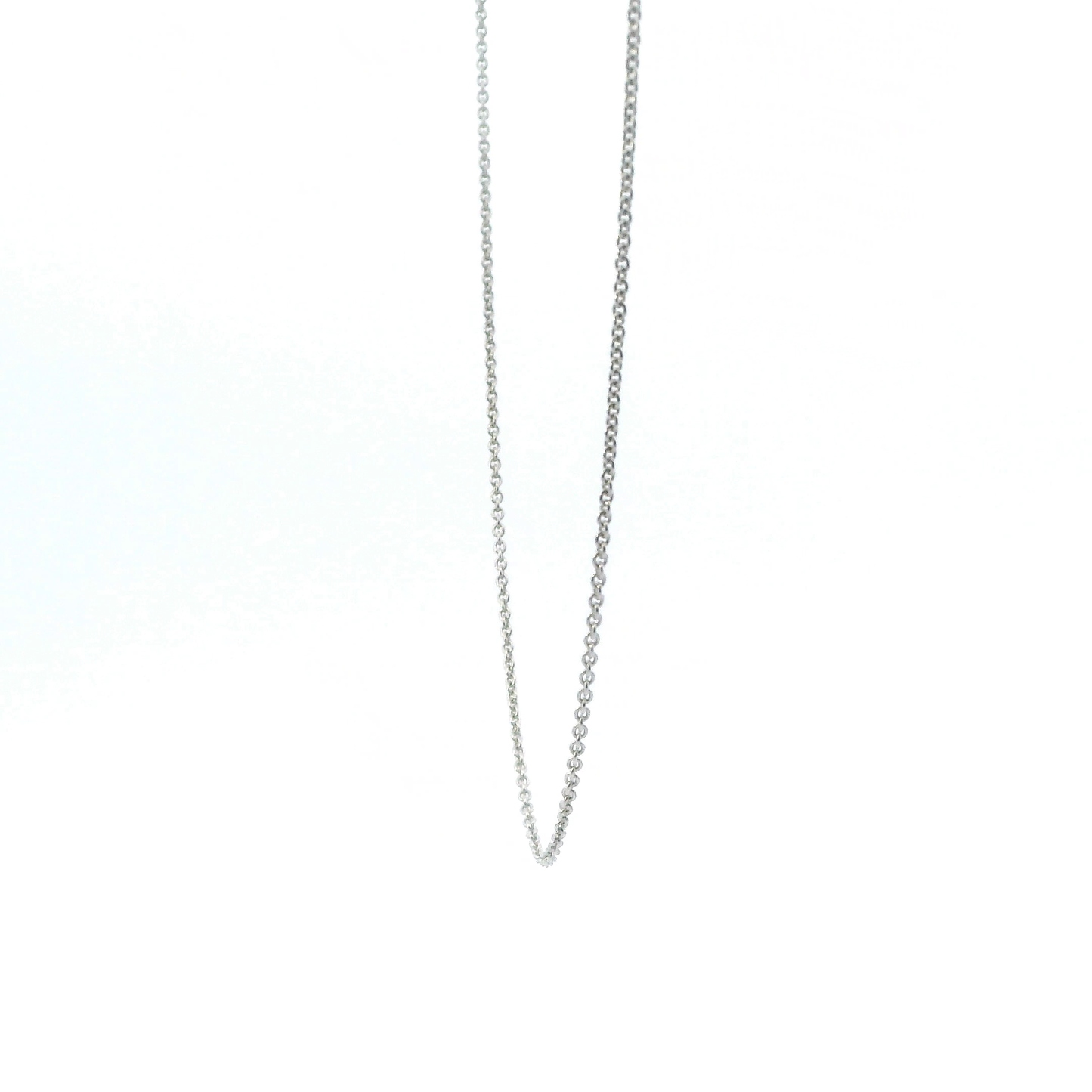 10K White Gold 18" Cable Chain