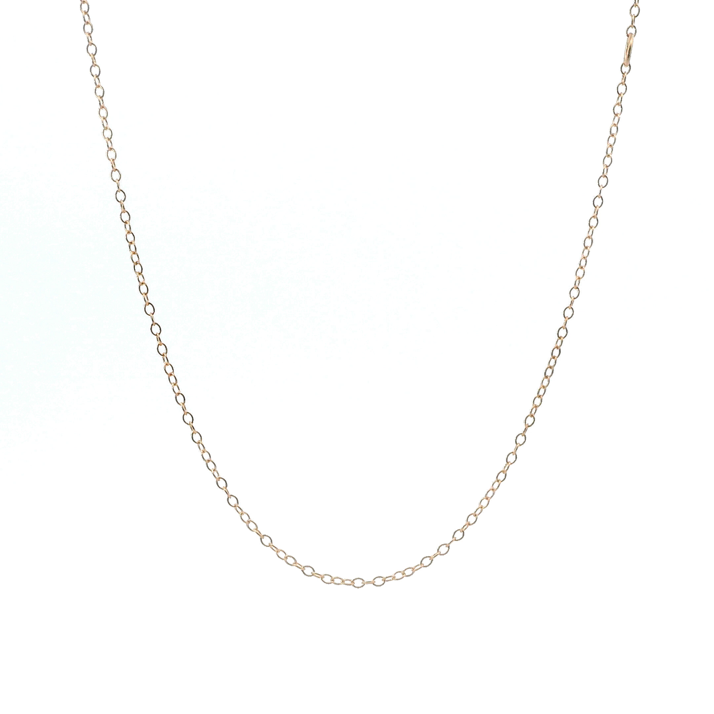 14K Rose Gold 16-18" Cable Chain