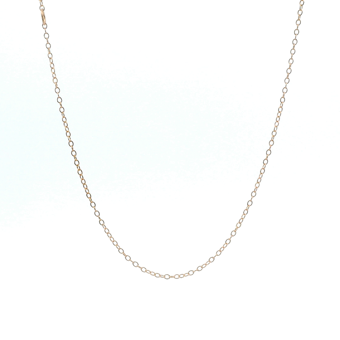 14K Rose Gold 16-18" Cable Chain