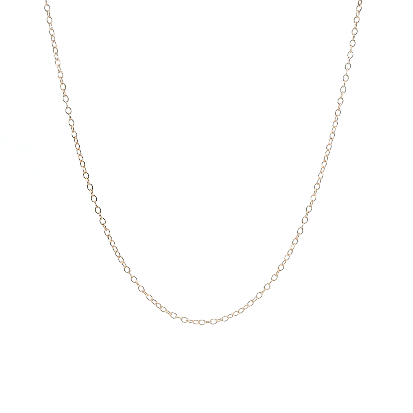 14K Rose Gold 18" Cable Chain