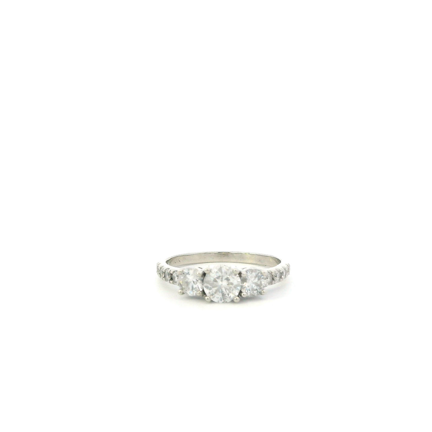 10K White Gold Diamond Women's Ring -1.13ct