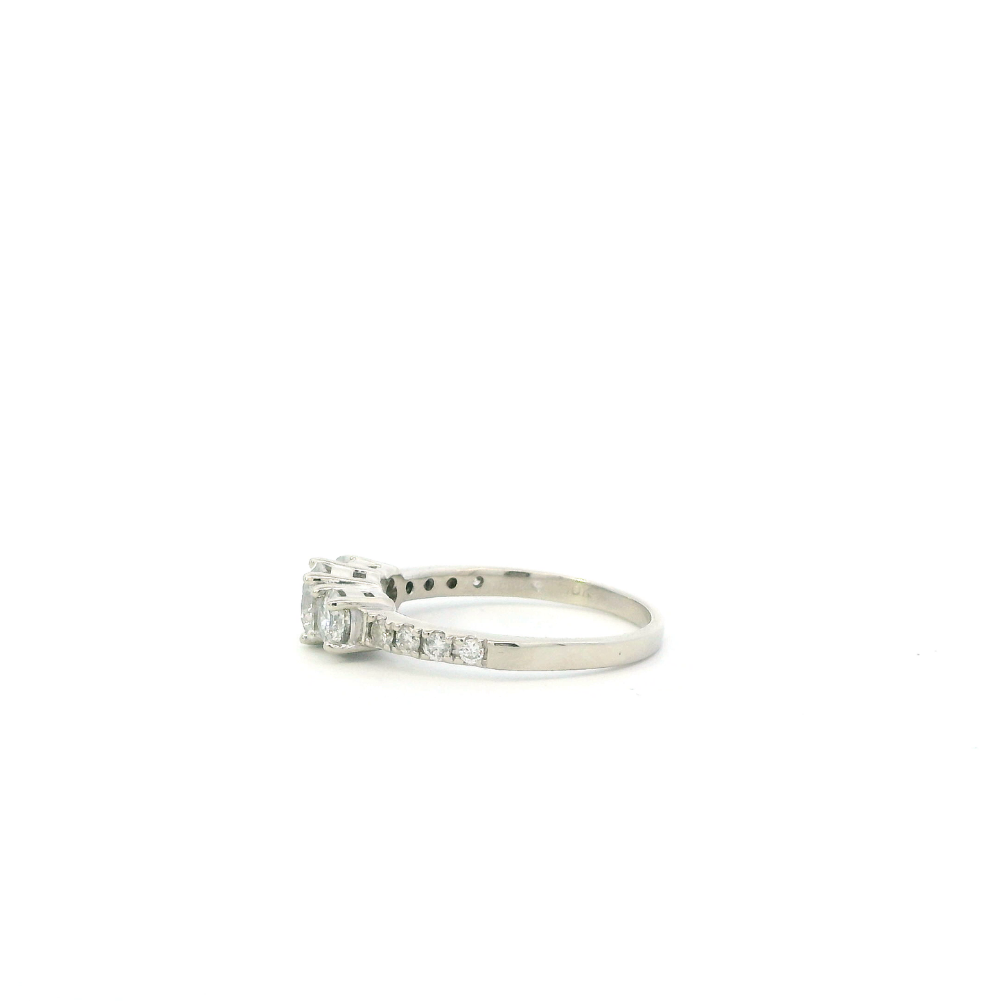 10K White Gold Diamond Women's Ring -1.13ct
