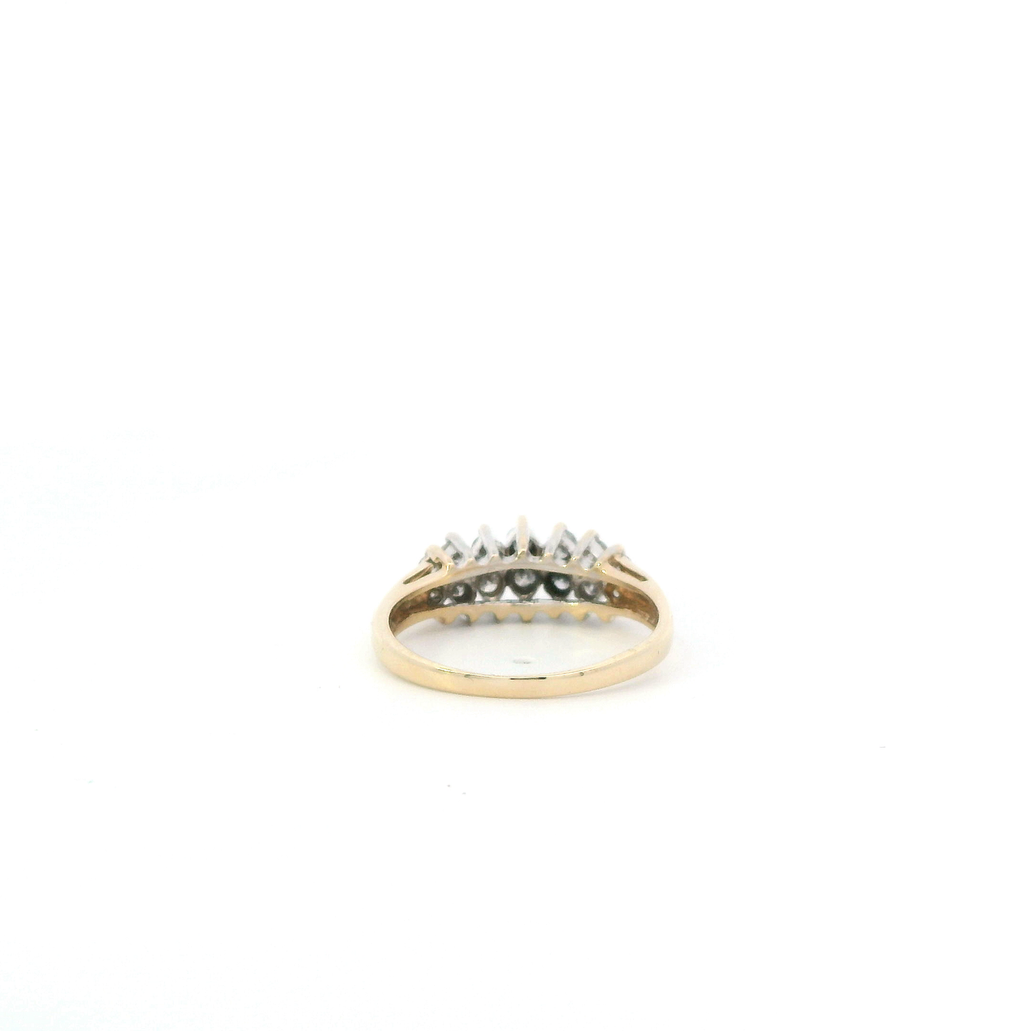 10K Yellow & White Gold Diamond Women's Ring -0.55ct