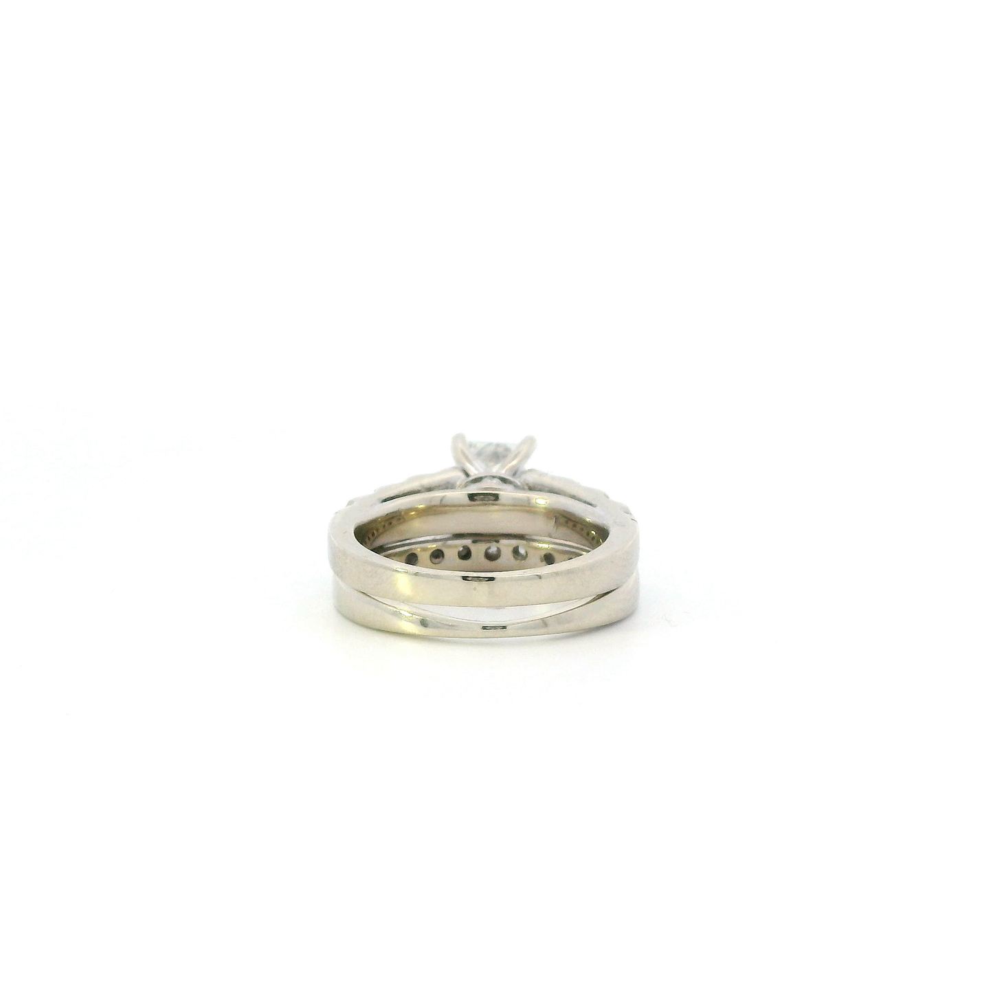 14K White Gold Women's Engagement & Wedding Ring Set -1.83ct