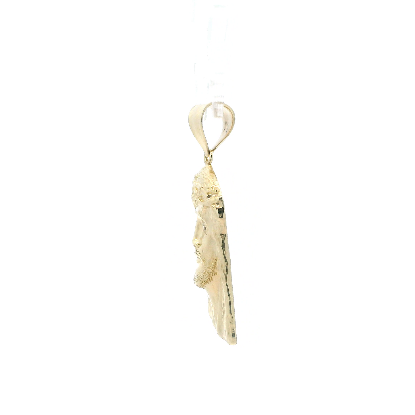 10K Yellow Gold Diamond Jesus Face Pendant -0.02ct