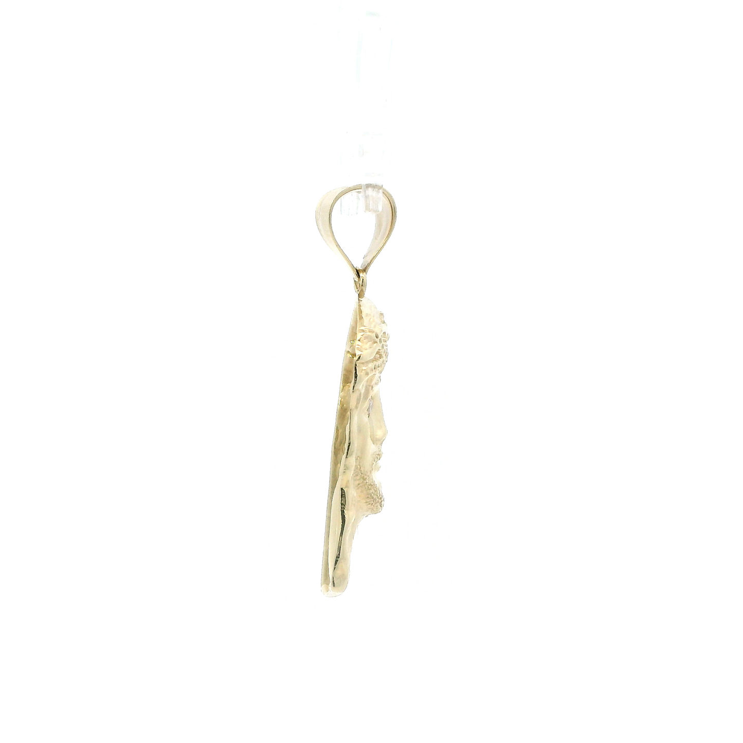 10K Yellow Gold Diamond Jesus Face Pendant -0.02ct