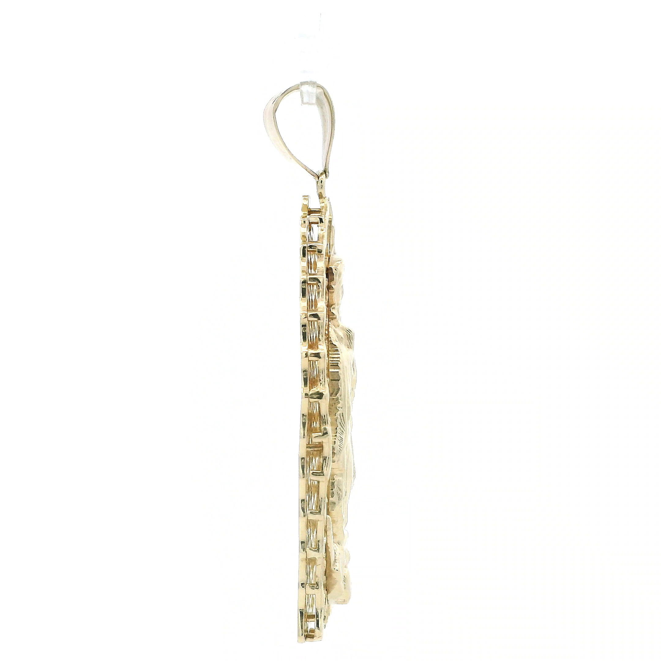 10K Yellow Gold Virgin Mary Pendant