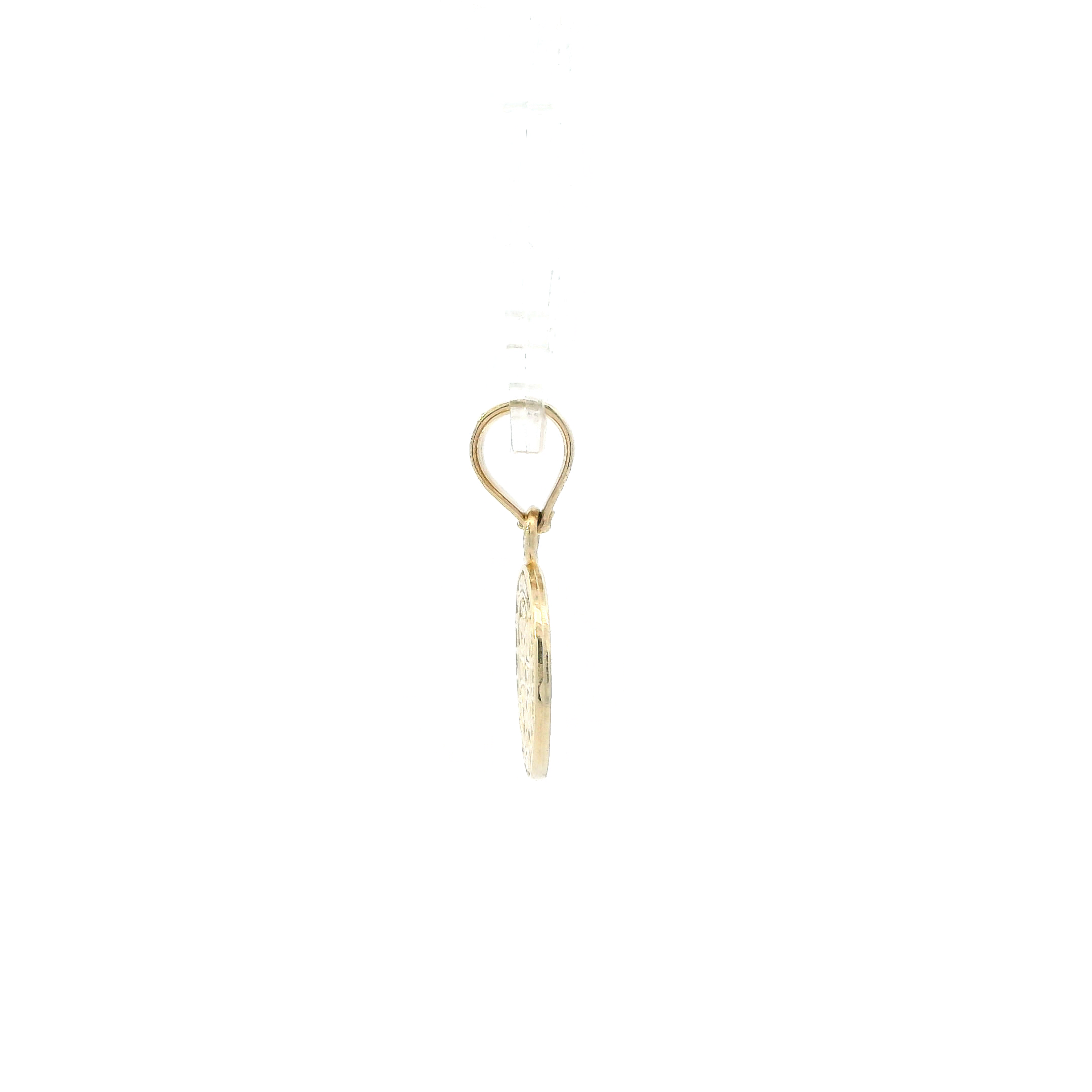 14K Yellow Gold Round Saint Christopher Pendant